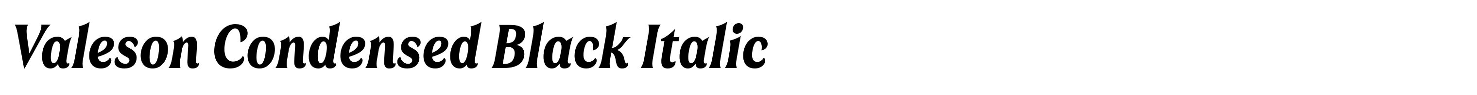Valeson Condensed Black Italic